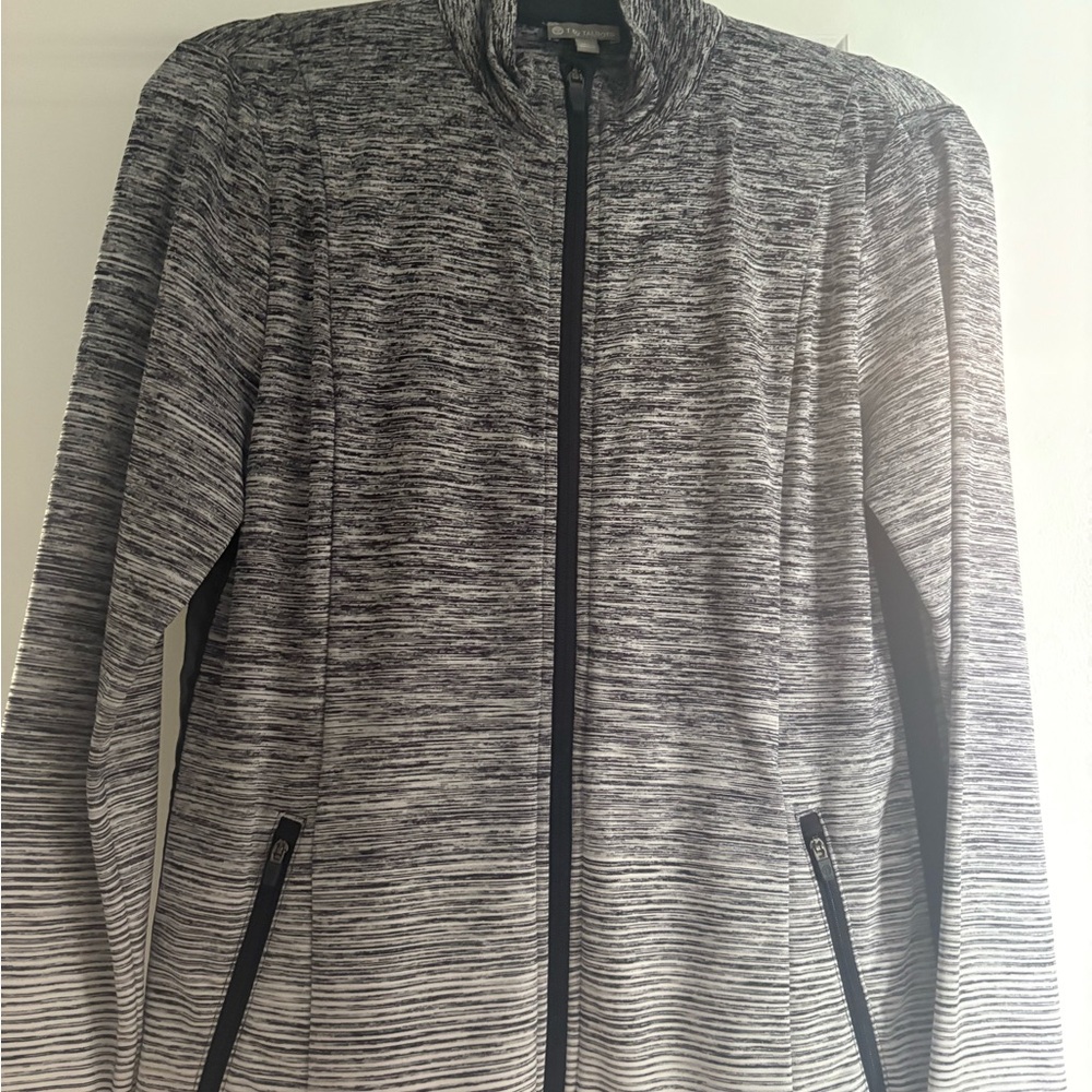 Talbots Blue and White knit t by Talbots sporty Jacket